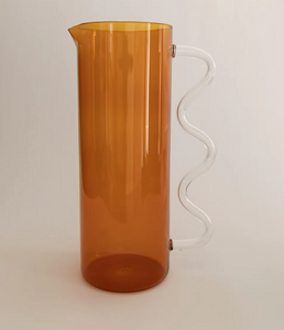 Sophie Lou Jacobsen Glass Pitcher - Amber/Clear