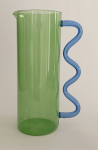 Sophie Lou Jacobsen Glass Pitcher - Blue/Green