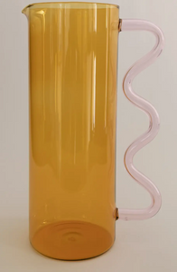 Sophie Lou Jacobsen Glass Pitcher - Yellow/Pink
