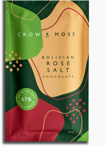 Crow & Moss — Bolivian Rose Salt Chocolate Bar