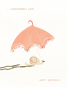Snail Umbrella Card - Happy Birthday